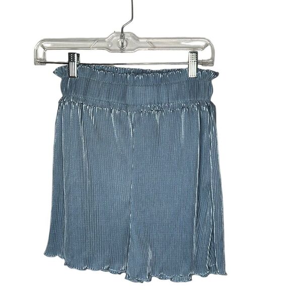 Lulus Pleated Paper-bag High Wasted Satin Shorts. Size XSmall. - Picture 1 of 8